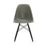 Vitra - Eames Fiberglass Side Chair DSW, Ahorn schwarz / Eames raw umber (Filzgleiter basic dark)
