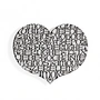 Vitra - Metal Wall Relief, International Love Heart, schwarz / weiss