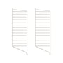 String - Bodenleiter für String Regal 85 x 30 cm (2er-Set), beige