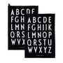 Design Letters - Classic Geschirrtuch, schwarz (2er-Set)