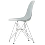Vitra - Eames Plastic Side Chair DSR RE, verchromt / hellgrau (Filzgleiter basic dark)