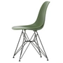 Vitra - Eames Plastic Side Chair DSR RE, basic dark / forest (Filzgleiter basic dark)