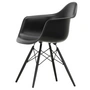 Vitra - Eames Plastic Armchair DAW RE, Ahorn schwarz / tiefschwarz (Filzgleiter basic dark)