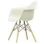 Vitra - Eames Plastic Armchair DAW RE, Esche honigfarben / kieselstein (Filzgleiter weiss)