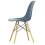 Vitra - Eames Plastic Side Chair DSW RE, Ahorn gelblich / meerblau (Filzgleiter weiss)