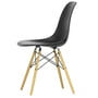 Vitra - Eames Plastic Side Chair DSW RE, Ahorn gelblich / tiefschwarz (Filzgleiter weiss)