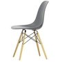 Vitra - Eames Plastic Side Chair DSW RE, Ahorn gelblich / granitgrau (Filzgleiter weiss)