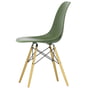 Vitra - Eames Plastic Side Chair DSW RE, Ahorn gelblich / forest (Filzgleiter weiss)
