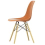 Vitra - Eames Plastic Side Chair DSW RE, Ahorn gelblich / rostorange (Filzgleiter weiss)