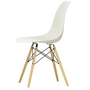 Vitra - Eames Plastic Side Chair DSW RE, Ahorn gelblich / kieselstein (Filzgleiter weiss)