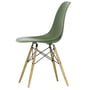 Vitra - Eames Plastic Side Chair DSW RE, Esche honigfarben / forest (Filzgleiter weiss)