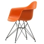 Vitra - Eames Plastic Armchair DAR RE, basic dark / rostorange (Filzgleiter basic dark)