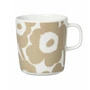 Marimekko - Oiva Unikko Becher mit Henkel 400 ml, weiss / beige