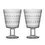 Iittala - Kastehelmi Trinkglas mit Fuss 26 cl, klar (2er-Set)