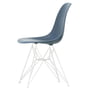 Vitra - Eames Plastic Side Chair DSR RE, weiss / meerblau (Filzgleiter weiss)