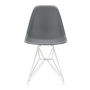 Vitra - Eames Plastic Side Chair DSR, weiss / granitgrau (Filzgleiter weiss)