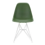 Vitra - Eames Plastic Side Chair DSR, weiss / forest (Filzgleiter weiss)