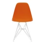 Vitra - Eames Plastic Side Chair DSR, weiss / rostorange (Filzgleiter weiss)