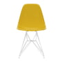 Vitra - Eames Plastic Side Chair DSR, weiss / senf (Filzgleiter weiss)