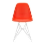 Vitra - Eames Plastic Side Chair DSR, weiss / poppy red (Filzgleiter weiss)