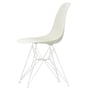 Vitra - Eames Plastic Side Chair DSR RE, weiss / kieselstein (Filzgleiter weiss)