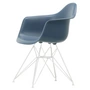 Vitra - Eames Plastic Armchair DAR RE, weiss / meerblau (Filzgleiter weiss)