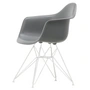 Vitra - Eames Plastic Armchair DAR RE, weiss / granitgrau (Filzgleiter weiss)