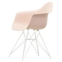 Vitra - Eames Plastic Armchair DAR RE, weiss / zartrosé (Filzgleiter weiss)