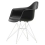 Vitra - Eames Plastic Armchair DAR RE, weiss / tiefschwarz (Filzgleiter weiss)