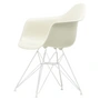 Vitra - Eames Plastic Armchair DAR RE, weiss / kieselstein (Filzgleiter weiss)