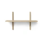 Ferm Living - Sector Wandregal single, 54 cm, Eiche / Messing