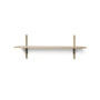 Ferm Living - Sector Wandregal single, 87 cm, Eiche / Messing schwarz