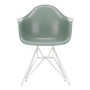 Vitra - Eames Fiberglass Armchair DAR, weiss / Eames sea foam green (Filzgleiter weiss)