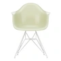 Vitra - Eames Fiberglass Armchair DAR, weiss / Eames parchment (Filzgleiter weiss)