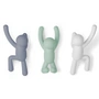 Umbra - Buddy Wandhaken 3er-Set, blau / mint / weiss