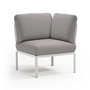 Nardi - Komodo Modulsofa Eckelement, weiss / grau