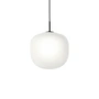Muuto - Rime Pendelleuchte Ø 37 cm, opal / schwarz