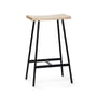 Andersen Furniture - HC2 Barhocker H 65 cm, Eiche weiss pigmentiert / Stahl schwarz