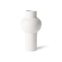 HKliving - Speckled Clay Vase round, M, Ø 15 x 30,5 H cm, weiss 