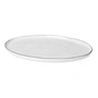 Broste Copenhagen - Salt Servierplatte oval, 38,5 x 26,5 cm, weiss / schwarz