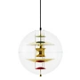 Verpan - VP Globe Pendelleuchte Ø 40 cm, Messing / klar