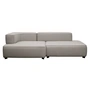 Fritz Hansen - Alphabet Ecksofa, 2-Sitzer, Armlehne links, beige (Christianshavn 1120)