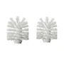 Nichba Design - Ersatz Bürstenkopf für Toilettenbürste mit Wandhalterung, weiss (2er-Set)