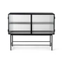 Ferm Living - Haze Sideboard, Reeded Glas, schwarz