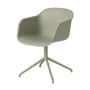 Muuto - Fiber Chair Swivel Base, dusty green / dusty green