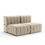 Ambivalenz - Curt Sofa Set 4, grau / beige (Jet - 9110)
