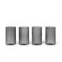 Ferm Living - Ripple Verrines, smoked grey (4er-Set)