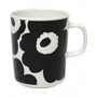 Marimekko - Oiva Unikko Becher mit Henkel, 250 ml, schwarz / weiss