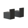 Frost - Quadra Wandhaken 8L, schwarz (2er-Set)