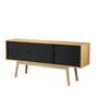 FDB Møbler - A85 Butler Sideboard, Eiche natur lackiert / schwarz